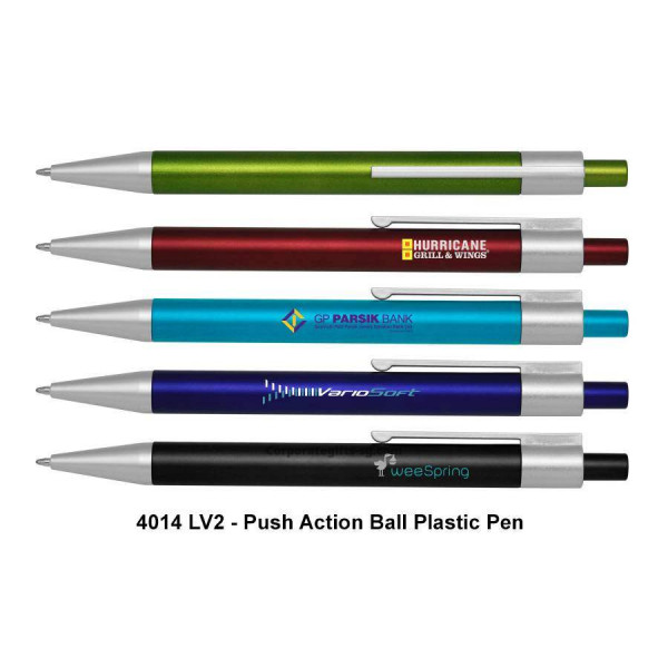 4014 L.V.2 - Push Action Ball Plastic Pen, Promotional Gifts, Promotional Gift, Singapore